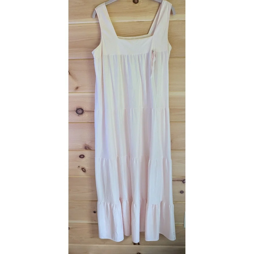 Vintage Tiered Maxi Nightgown M Cottagecore Coquette Regencycore Romantic Flowy